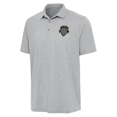 Men's Antigua Heather Gray Washington Spirit Par 3 Polo