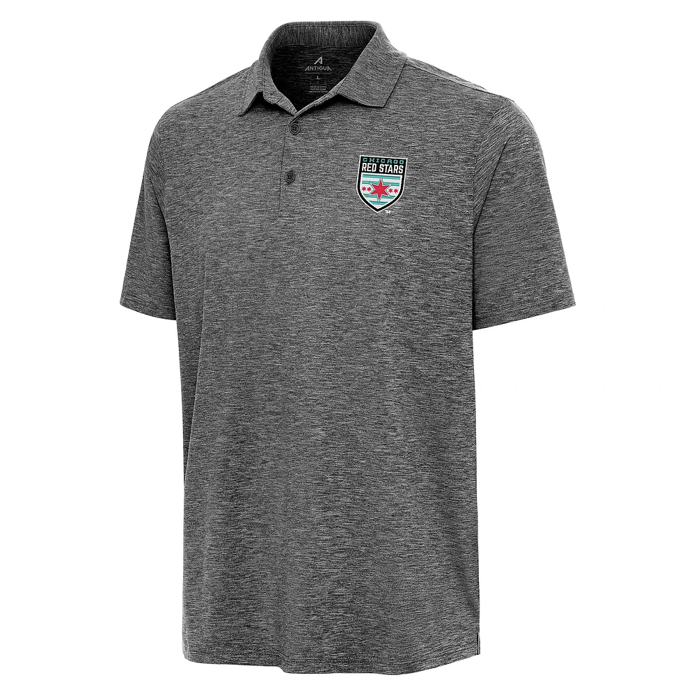 Men's Antigua Heather Chicago Red Stars Par 3 Polo
