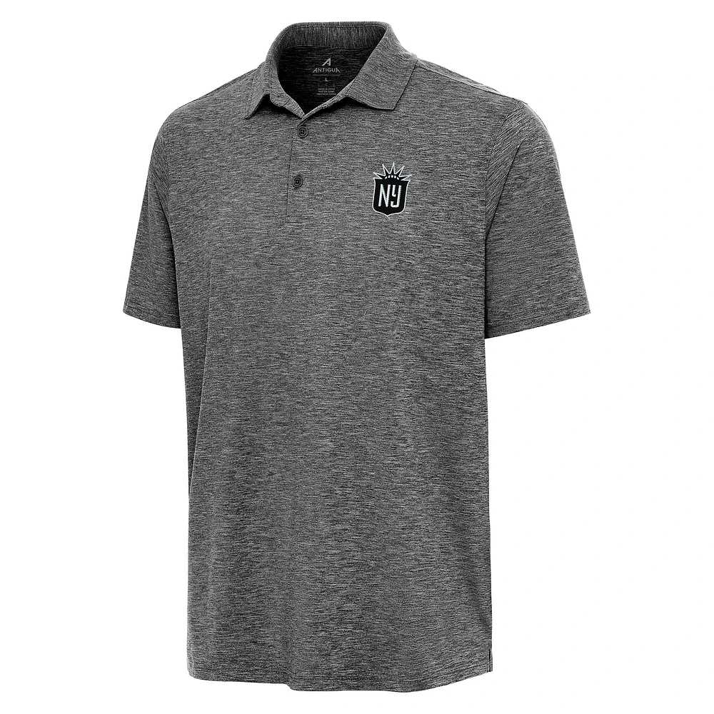 Men's Antigua Heather Black NJ/NY Gotham FC Par 3 Polo