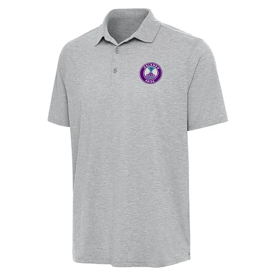 Men's Antigua Heather Gray Orlando Pride Par 3 Polo