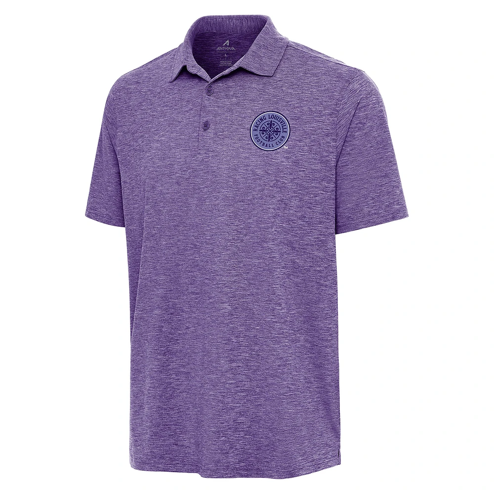 Men's Antigua Heather Purple Racing Louisville FC Par 3 Polo