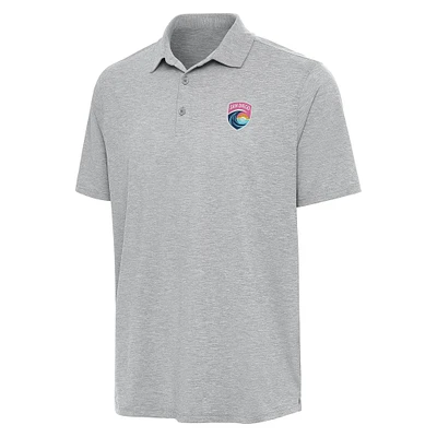 Men's Antigua Heather Gray San Diego Wave FC Par 3 Polo