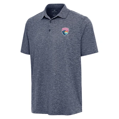 Men's Antigua Heather Navy San Diego Wave FC Par 3 Polo