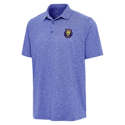 Men's Antigua Heather Royal Utah Royals Par 3 Polo