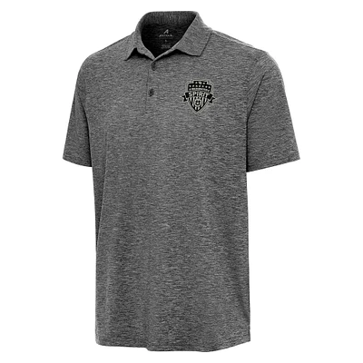 Men's Antigua Heather Black Washington Spirit Par 3 Polo