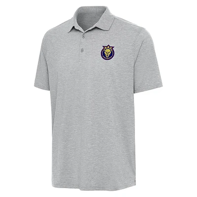 Men's Antigua Heather Gray Utah Royals Par 3 Polo