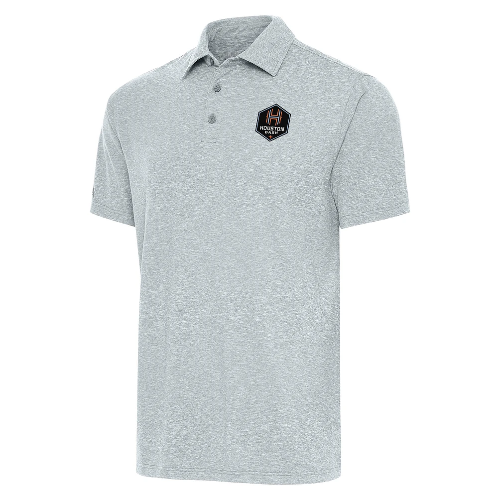 Men's Antigua Heather Gray Houston Dash Big & Tall Par 3 Polo