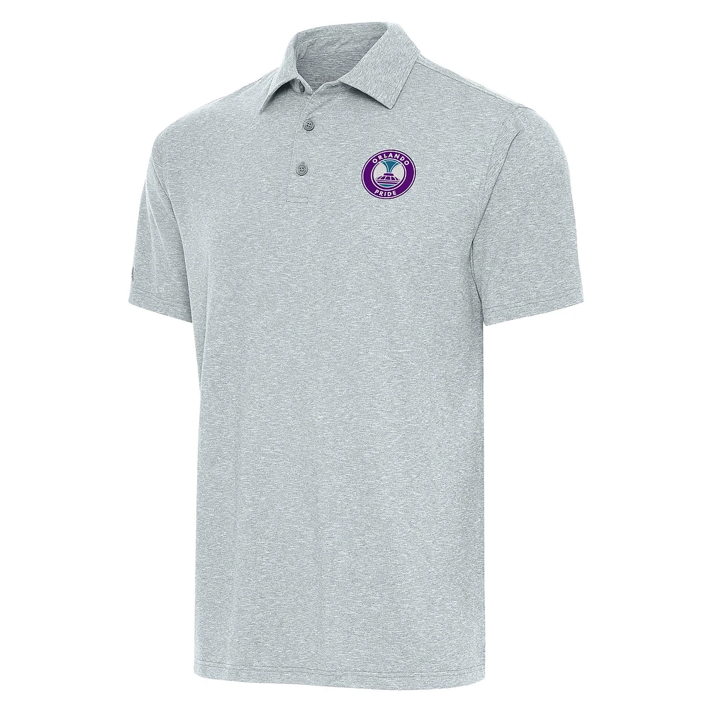 Men's Antigua Heather Gray Orlando Pride Big & Tall Par 3 Polo