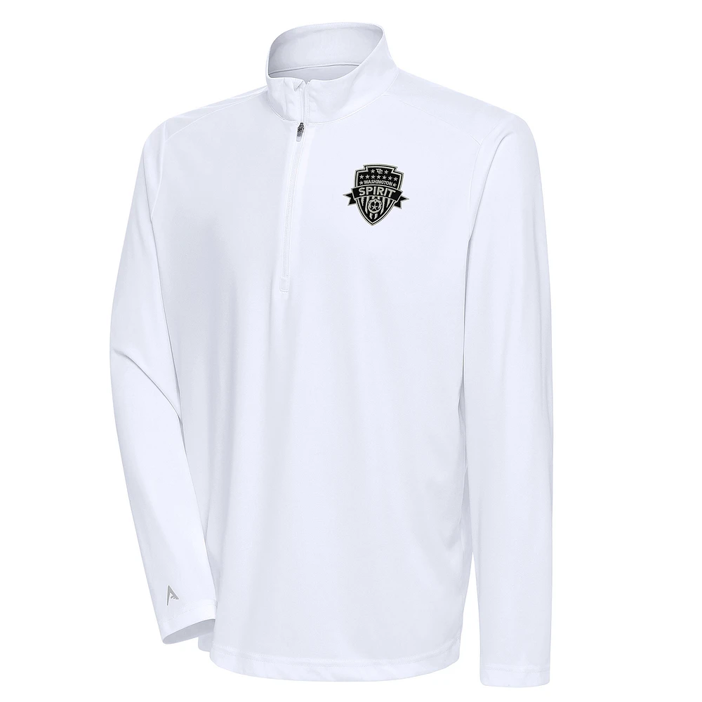 Men's Antigua White Washington Spirit Tribute Quarter-Zip Top