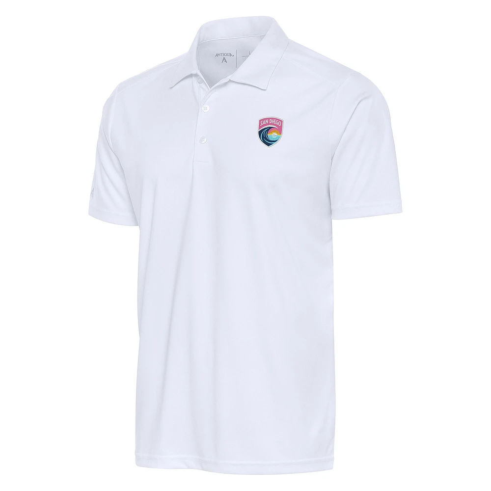 Men's Antigua White San Diego Wave FC Tribute Polo