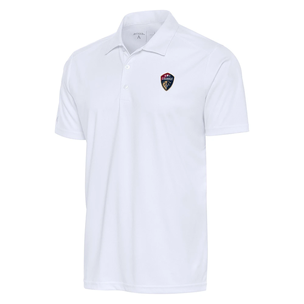 Men's Antigua White North Carolina Courage Tribute Polo