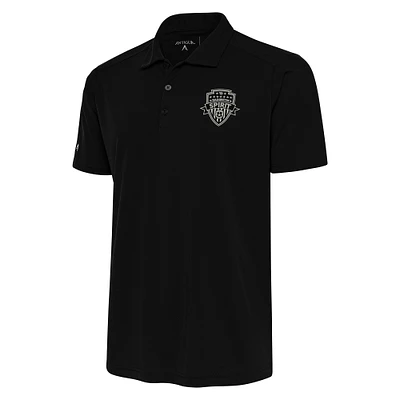Men's Antigua Black Washington Spirit Big & Tall Tribute Polo