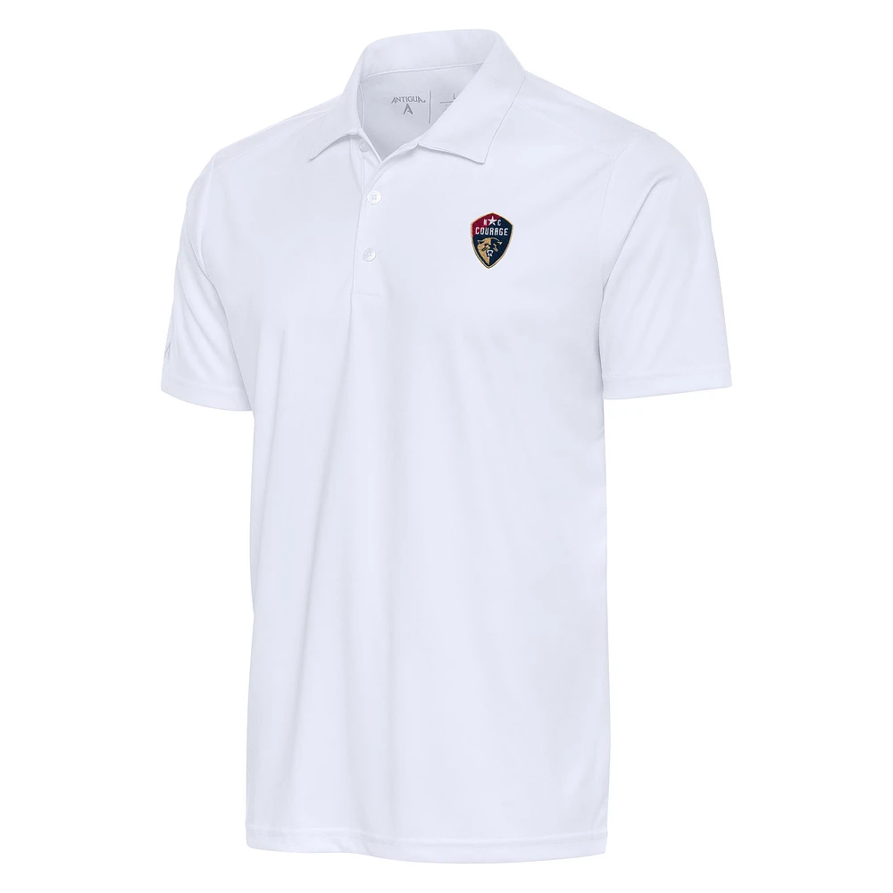 Men's Antigua White North Carolina Courage Big & Tall Tribute Polo