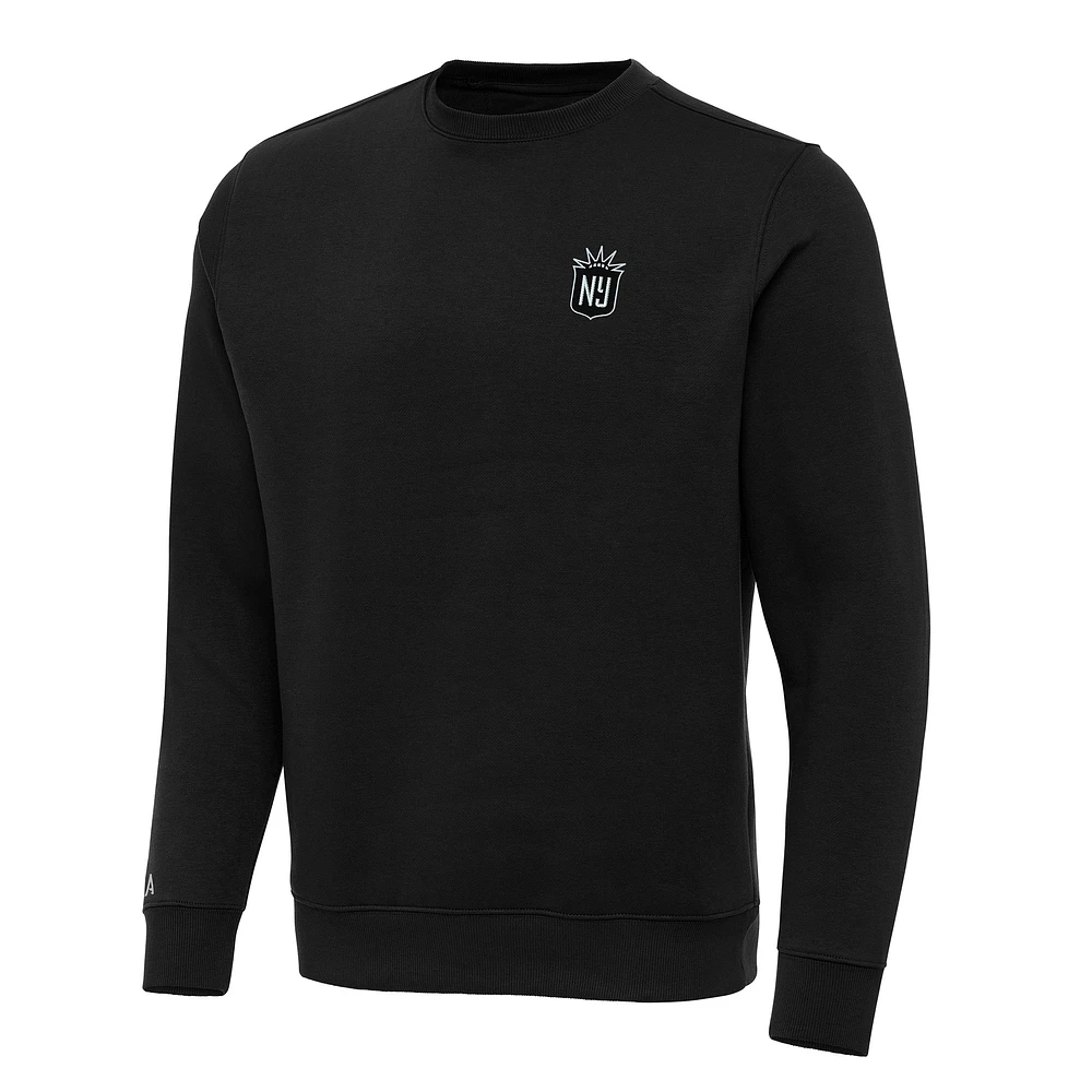 Men's Antigua Black NJ/NY Gotham FC Victory Crew Neck Pullover Sweatshirt