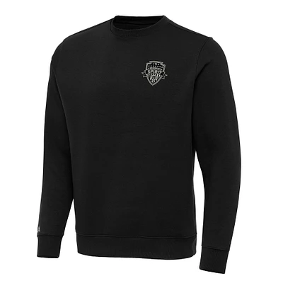 Men's Antigua Black Washington Spirit Victory Crew Neck Pullover Sweatshirt