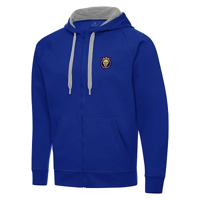 Men's Antigua Royal Utah Royals Victory Full-Zip Hoodie