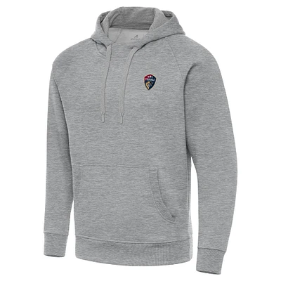 Men's Antigua Heather Gray North Carolina Courage Victory Pullover Hoodie