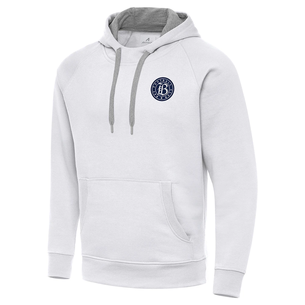 Men's Antigua White Bay FC Victory Pullover Hoodie