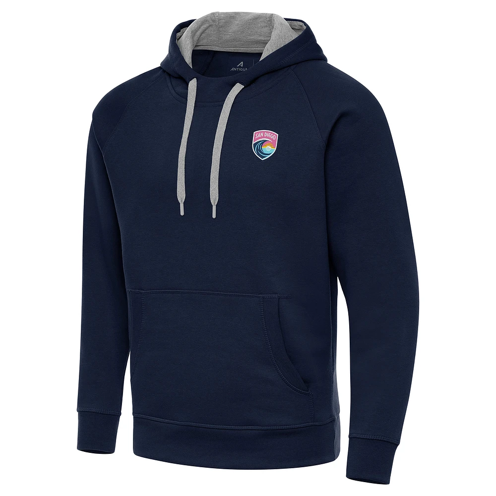 Men's Antigua Navy San Diego Wave FC Victory Pullover Hoodie