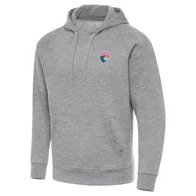 Men's Antigua Heather Gray San Diego Wave FC Victory Pullover Hoodie