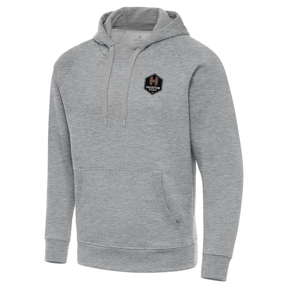 Men's Antigua Heather Gray Houston Dash Big & Tall Victory Pullover Hoodie