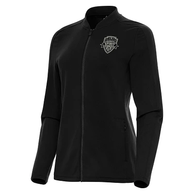 Women's Antigua Black Washington Spirit Continual Full-Zip Jacket