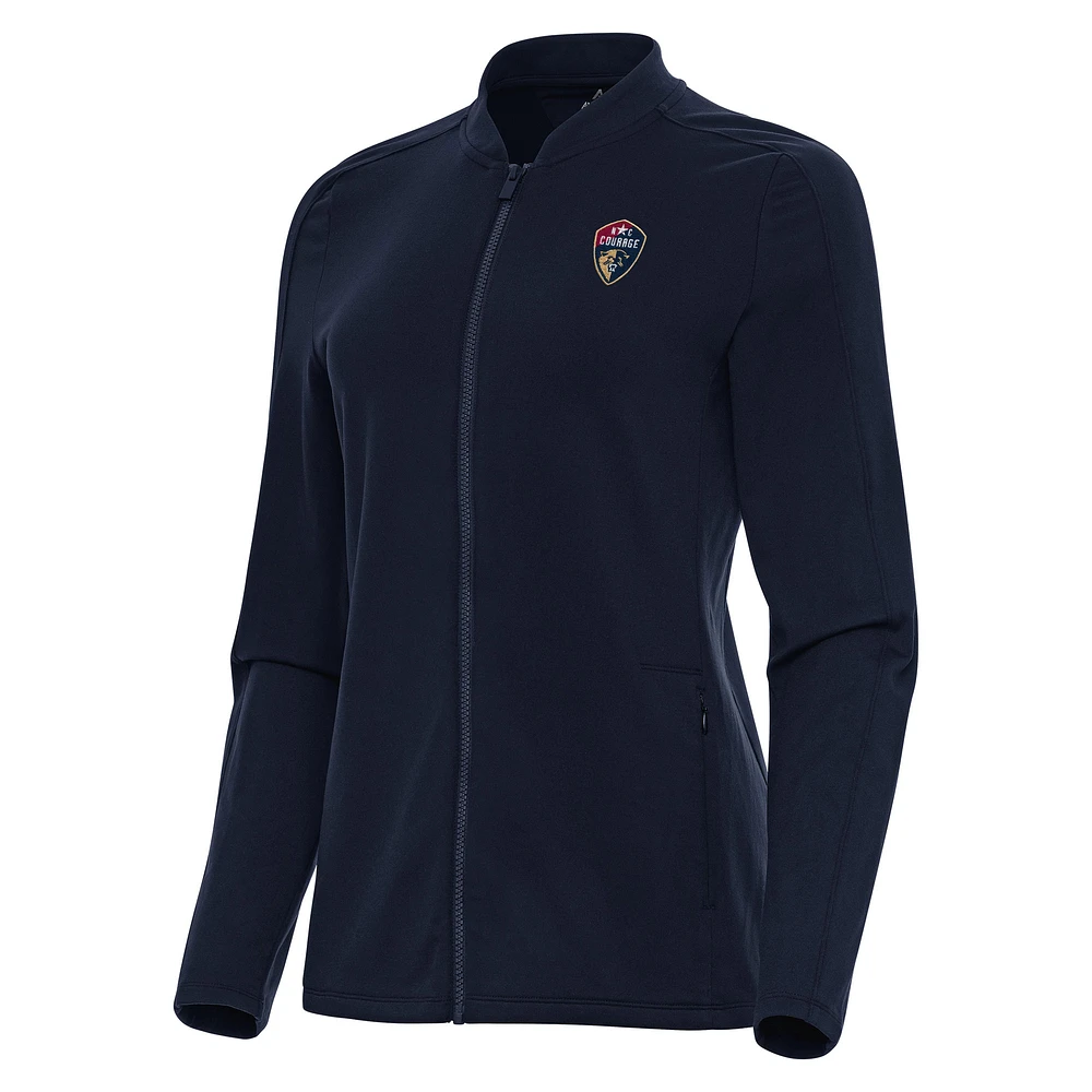 Women's Antigua Navy North Carolina Courage Continual Full-Zip Jacket