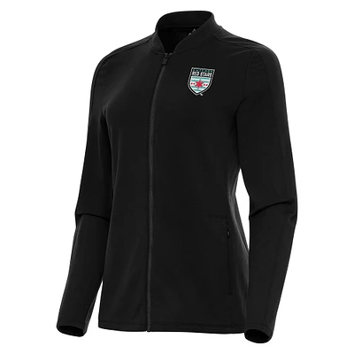 Women's Antigua Black Chicago Red Stars Continual Full-Zip Jacket
