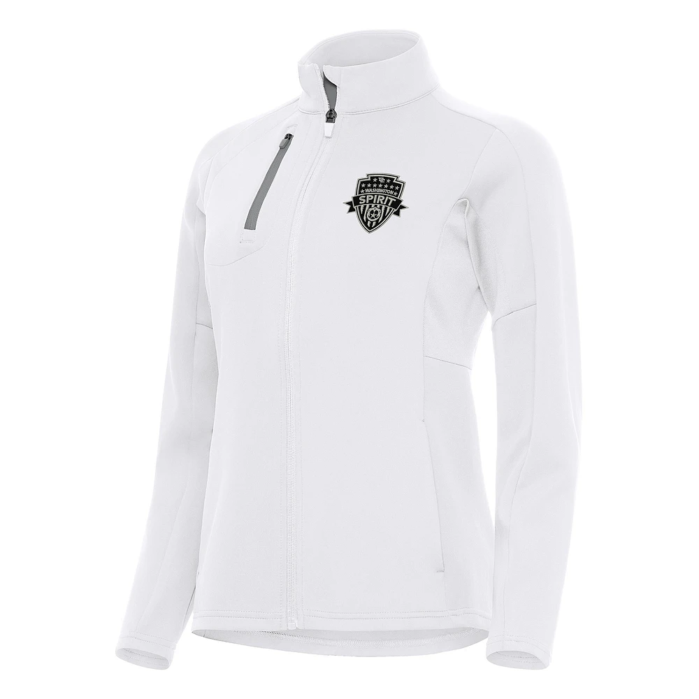 Women's Antigua White Washington Spirit Generation Full-Zip Jacket