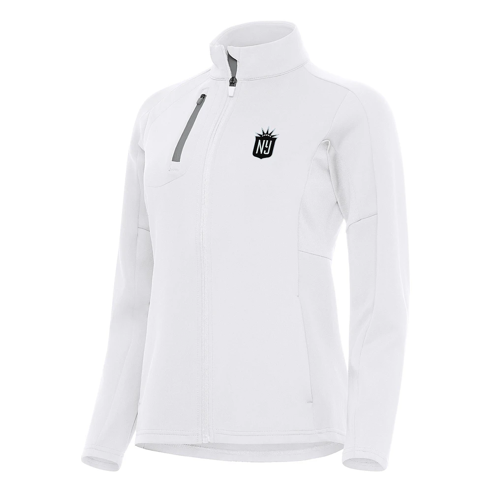 Women's Antigua White NJ/NY Gotham FC Generation Full-Zip Jacket
