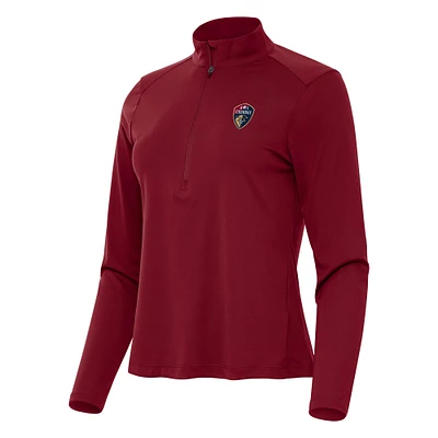 Women's Antigua Cardinal North Carolina Courage Tribute Half-Zip Jacket
