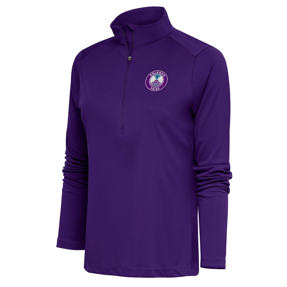 Women's Antigua Purple Orlando Pride Tribute Half-Zip Jacket