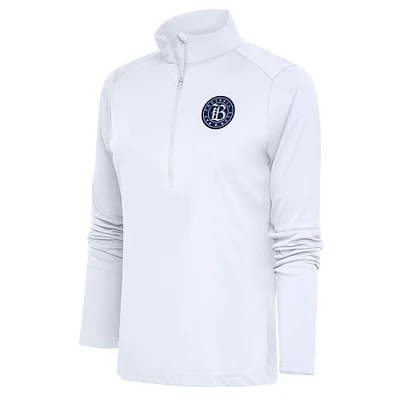 Women's Antigua White Bay FC Tribute Half-Zip Jacket