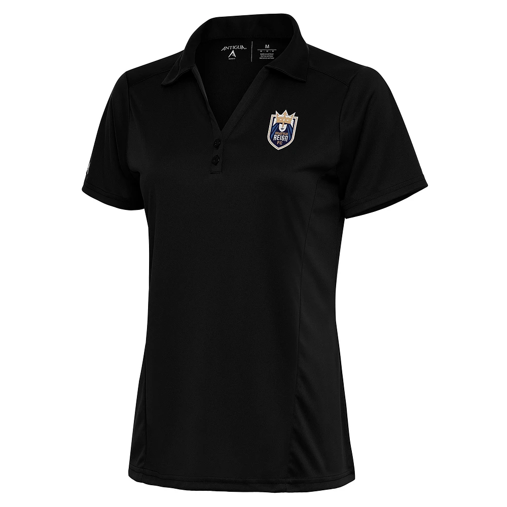 Women's Antigua Black Seattle Reign FC Tribute Polo