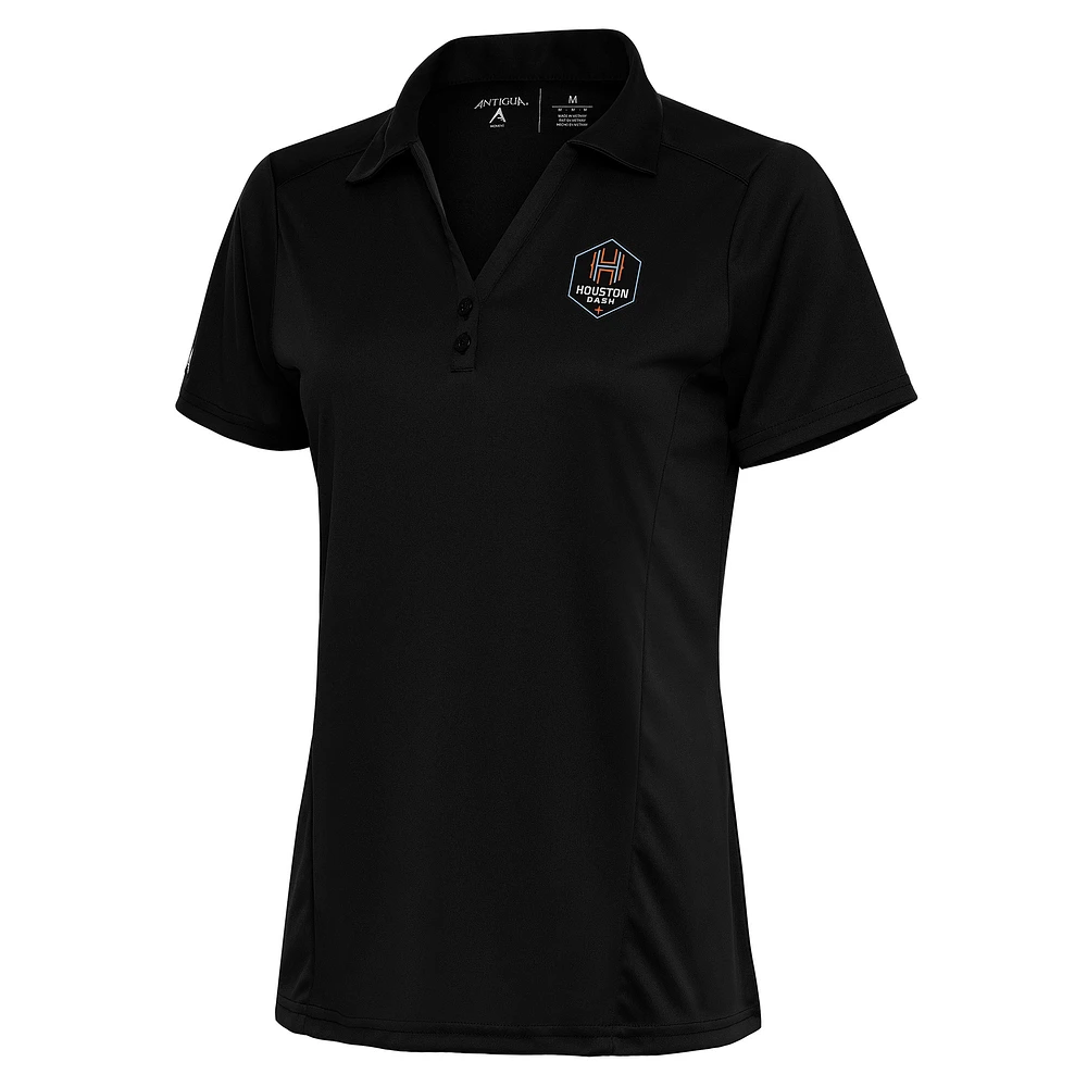 Women's Antigua Black Houston Dash Tribute Polo