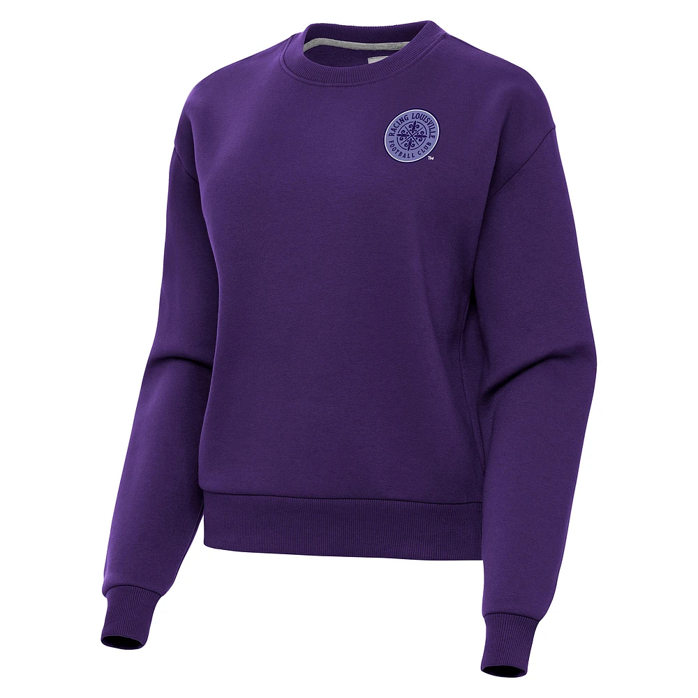 Women's Antigua Racing Louisville FC Victory Pullover Sweatshirt