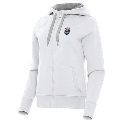 Women's Antigua White Seattle Reign FC Victory Full-Zip Hoodie