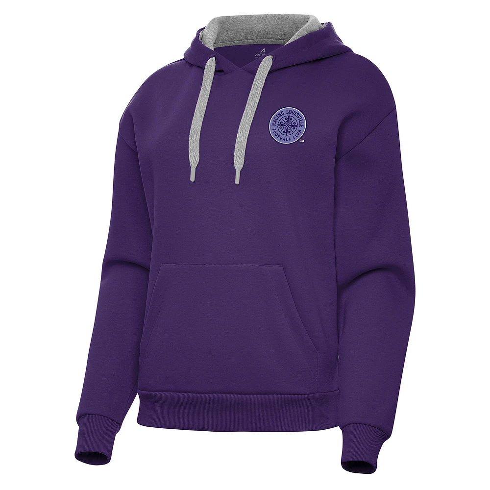 Women's Antigua Racing Louisville FC Victory Pullover Hoodie