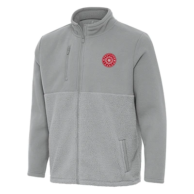 Men's Antigua Gray Portland Thorns FC Daily Fused Full-Zip Jacket