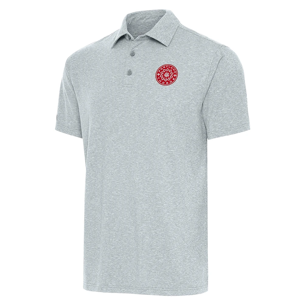 Men's Antigua Heather Gray Portland Thorns FC Big & Tall Par 3 Polo