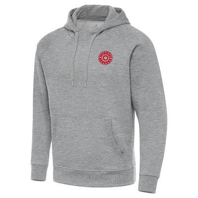Men's Antigua Heather Gray Portland Thorns FC Big & Tall Victory Raglan Pullover Hoodie