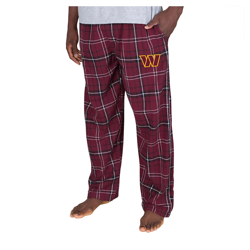 Men's Concepts Sport Burgundy Washington Commanders Ultimate Plaid Flannel Pants