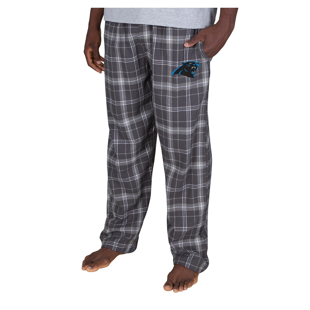 Men's Concepts Sport Charcoal Carolina Panthers Ultimate Plaid Flannel Pants