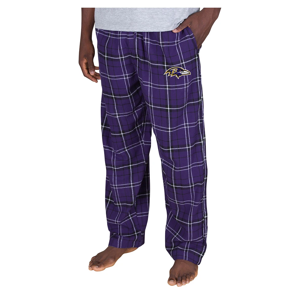 Men's Concepts Sport Purple Baltimore Ravens Ultimate Plaid Flannel Pants