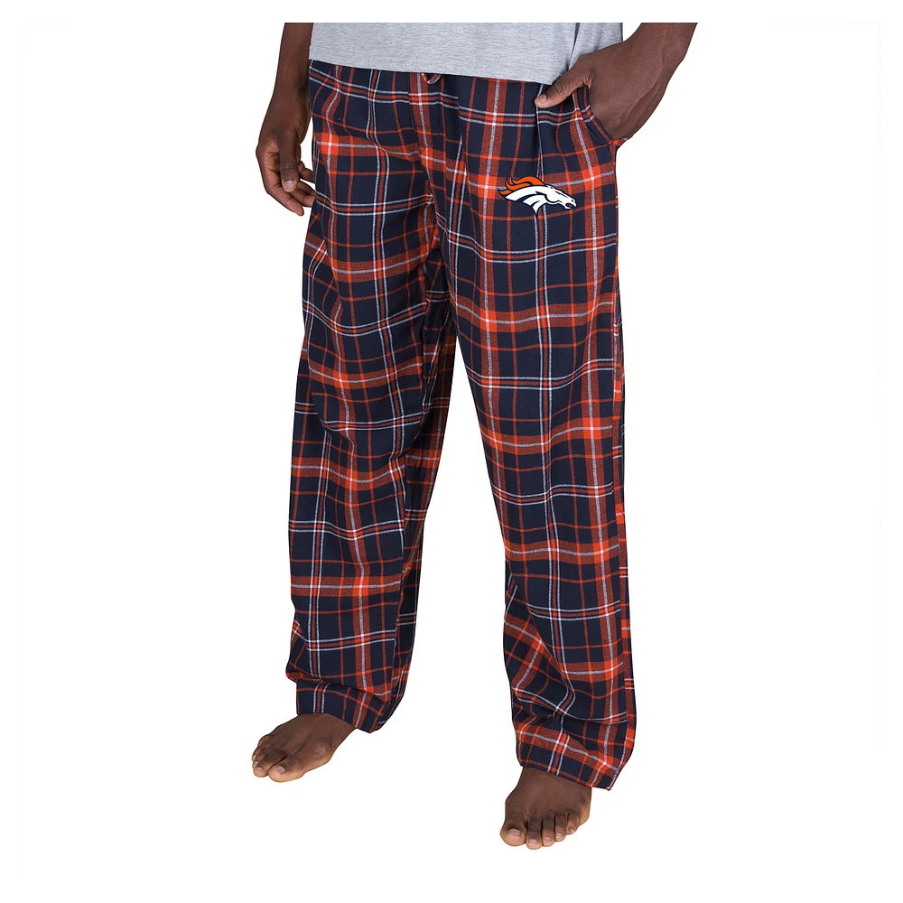 Men's Concepts Sport Navy Denver Broncos Ultimate Plaid Flannel Pants