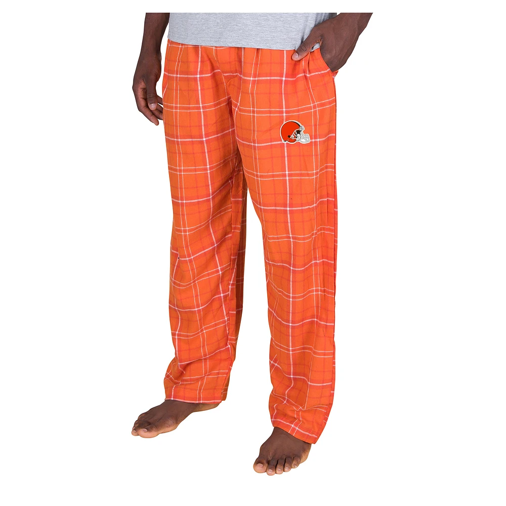 Men's Concepts Sport Orange Cleveland Browns Ultimate Plaid Flannel Pants