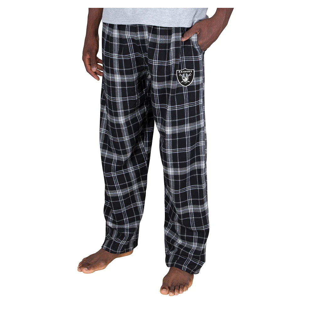Men's Concepts Sport Black Las Vegas Raiders Ultimate Plaid Flannel Pants