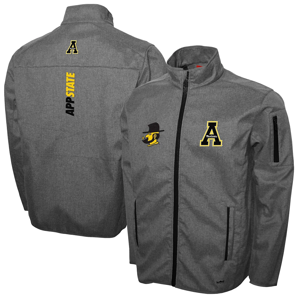 Men's Franchise Club Gray Appalachian State Mountaineers XT2 Softshell Full-Zip Jacket