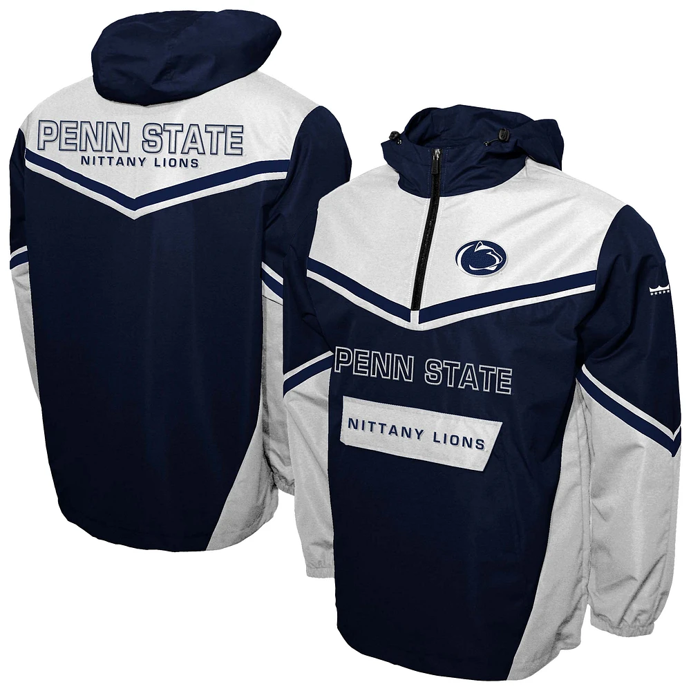 Men's Franchise Club Navy Penn State Nittany Lions Action Anorak Half-Zip Jacket