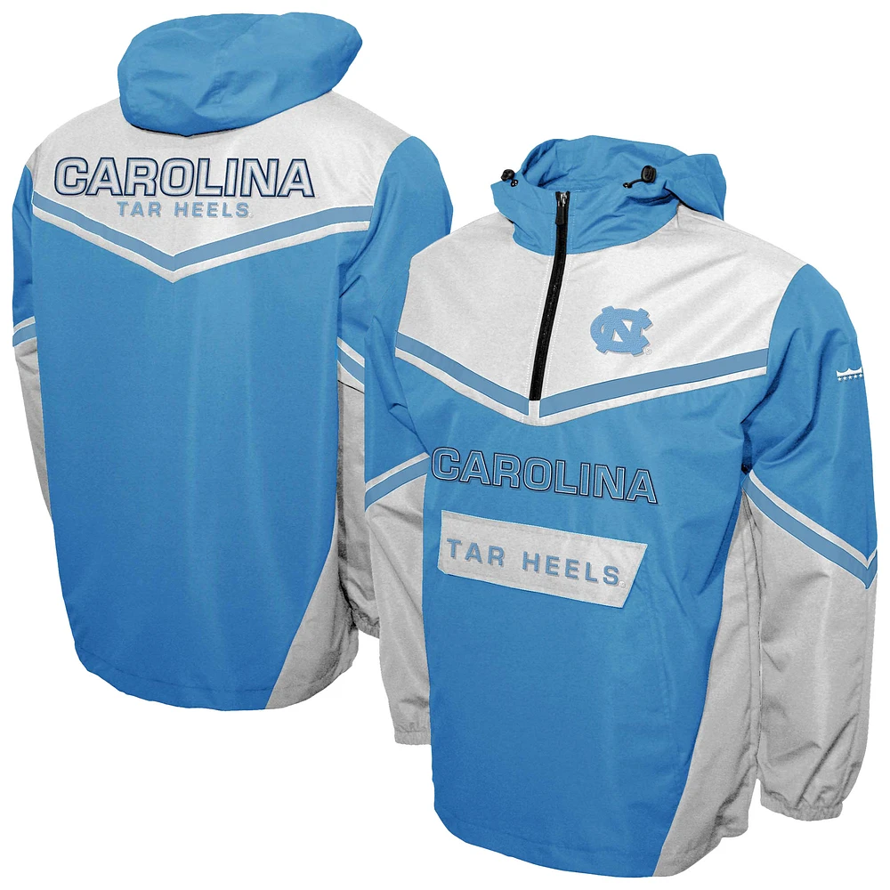 Men's Franchise Club Carolina Blue North Tar Heels Action Anorak Half-Zip Jacket